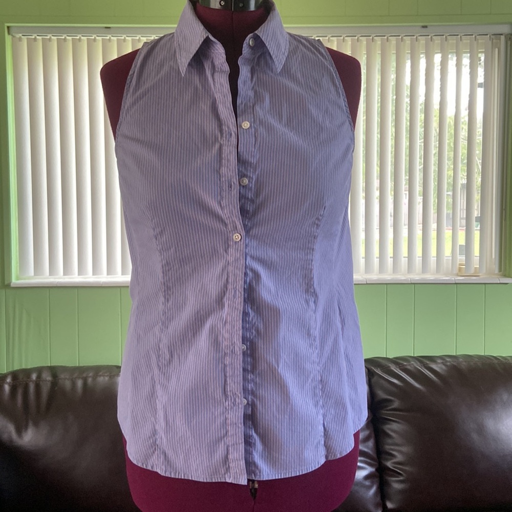 Ann Taylor pinstripe button down top